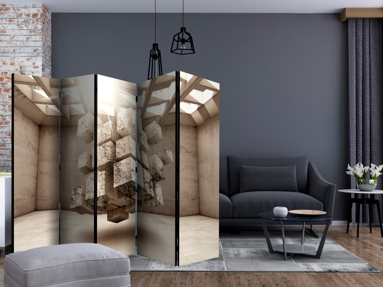 Folding Screen Prison of Space II - abstract geometric concrete figure 133669 additionalImage 4