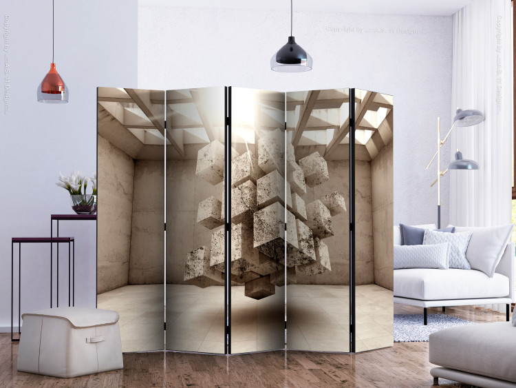Folding Screen Prison of Space II - abstract geometric concrete figure 133669 additionalImage 2