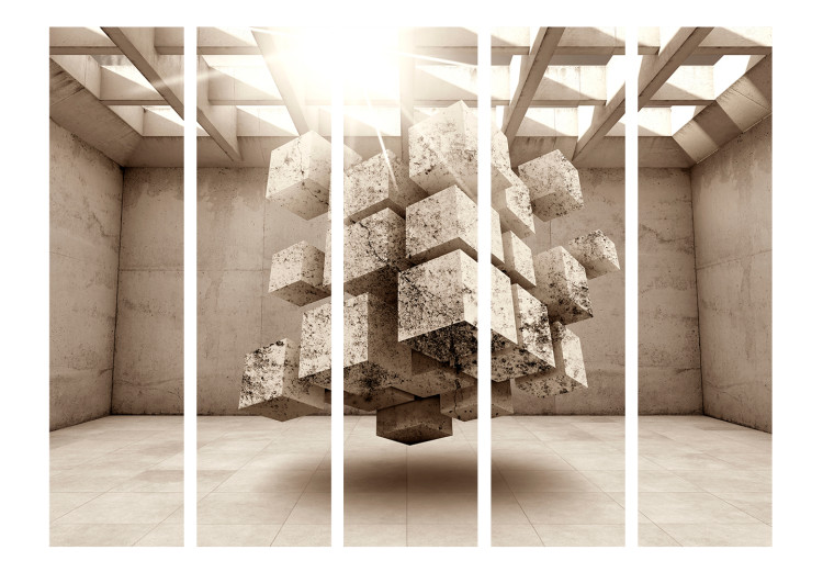 Folding Screen Prison of Space II - abstract geometric concrete figure 133669 additionalImage 3