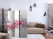 Room Separator Flowers and Butterflies (3-piece) - romantic cherry blossoms on white 134269 additionalThumb 4