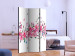 Room Separator Flowers and Butterflies (3-piece) - romantic cherry blossoms on white 134269 additionalThumb 2