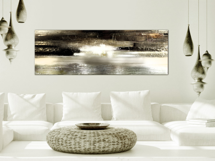Canvas Midwinter (1-piece) Narrow - abstract with artistic texture 134369 additionalImage 3