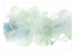 Wall Mural Minimalist watercolour abstraction - mint composition on white background 135569 additionalThumb 1
