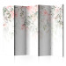 Room Separator Rose Waterfall - First Variant II (5-piece) - Flowers on white 136169