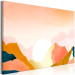 Canvas Sunny Land (1-piece) Wide - abstract sun behind mountains 137869 additionalThumb 2