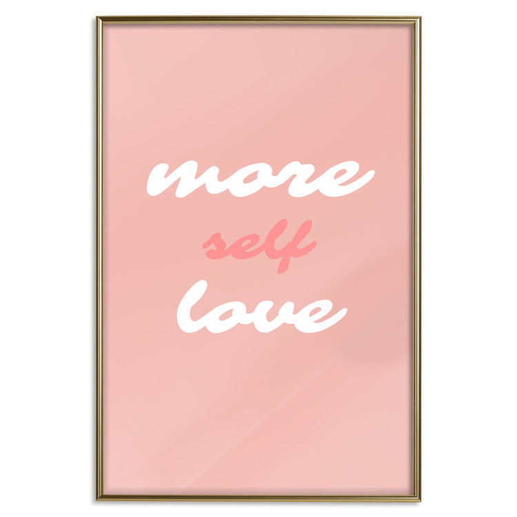 Poster More Self Love - white and pink English texts on a pastel background 138869 additionalImage 27