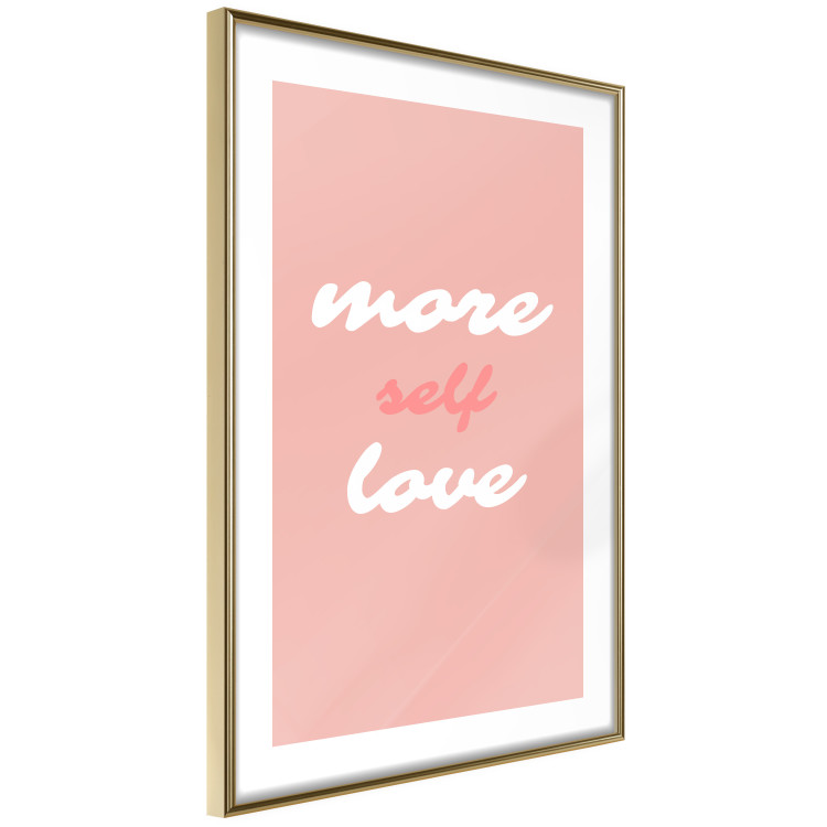 Poster More Self Love - white and pink English texts on a pastel background 138869 additionalImage 6