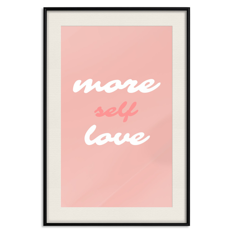 Poster More Self Love - white and pink English texts on a pastel background 138869 additionalImage 24