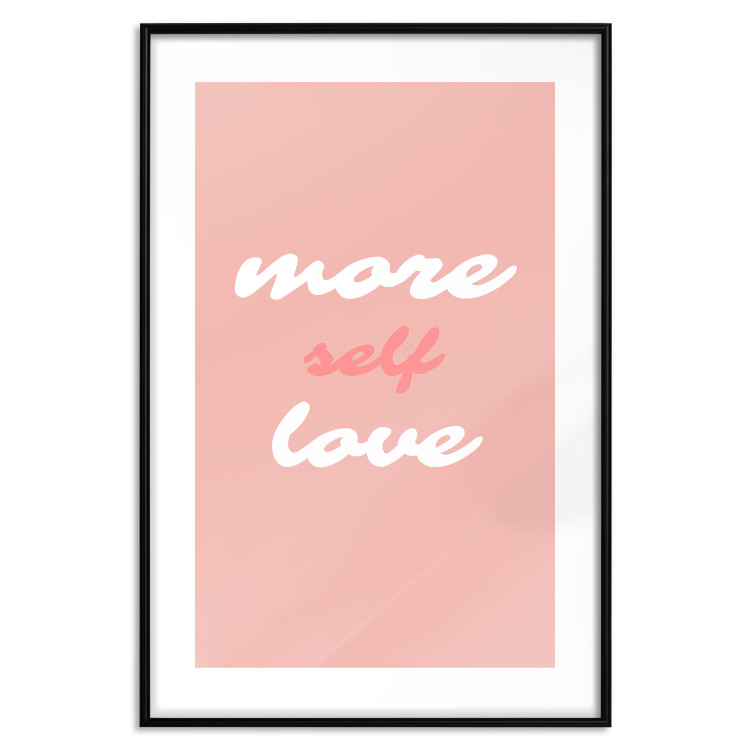 Poster More Self Love - white and pink English texts on a pastel background 138869 additionalImage 18