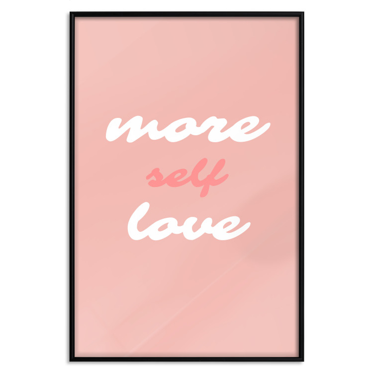 Poster More Self Love - white and pink English texts on a pastel background 138869 additionalImage 17