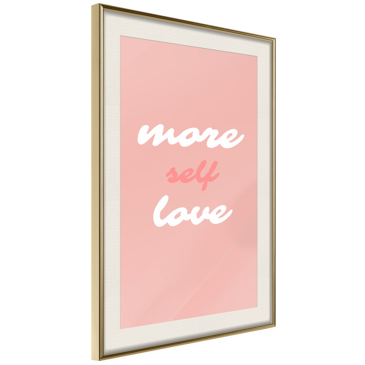 Poster More Self Love - white and pink English texts on a pastel background 138869 additionalImage 12