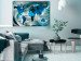 Canvas Print World Map in Turquoise (1-piece) Wide - blue abstraction 143569 additionalThumb 3