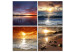 Canvas Print Seaside Landscapes (4-piece) - views with a beach at sunset 145169
