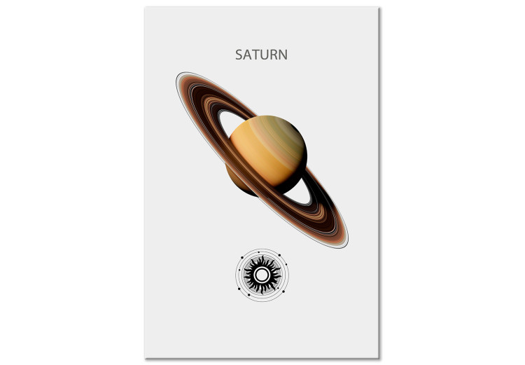 Canvas Art Print Dynamic Saturn - Cosmic Lord of the Rings with the Solar System 146469