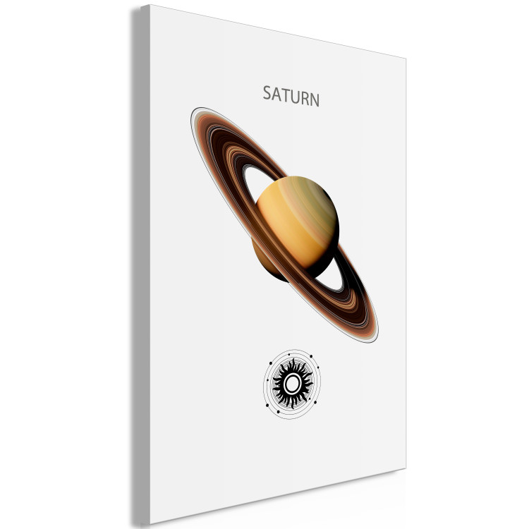 Canvas Art Print Dynamic Saturn - Cosmic Lord of the Rings with the Solar System 146469 additionalImage 2