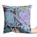 Decorative Velor Pillow Blue succulents - a floral composition with rich detailing 147069 additionalThumb 2