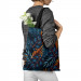 Shopping Bag Mysterious bushes - blue and orange leaf motif 147469 additionalThumb 3