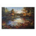 Canvas Print Lake in Autumn - An Orange-Brown Landscape Inspired by Monet 151069 additionalThumb 7