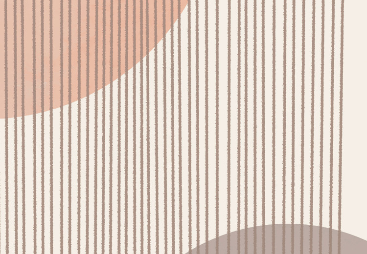 Large canvas print Fountain - Subtle Beige Abstraction With Brown Circles [Large Format] 151169 additionalImage 3