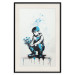 Wall Poster Blue Graffiti - A Boy With a Bouquet Inspired by Banksy’s Style 151769 additionalThumb 21