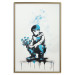 Wall Poster Blue Graffiti - A Boy With a Bouquet Inspired by Banksy’s Style 151769 additionalThumb 18
