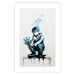 Wall Poster Blue Graffiti - A Boy With a Bouquet Inspired by Banksy’s Style 151769 additionalThumb 17
