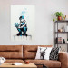 Wall Poster Blue Graffiti - A Boy With a Bouquet Inspired by Banksy’s Style 151769 additionalThumb 15
