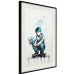 Wall Poster Blue Graffiti - A Boy With a Bouquet Inspired by Banksy’s Style 151769 additionalThumb 20