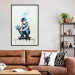 Wall Poster Blue Graffiti - A Boy With a Bouquet Inspired by Banksy’s Style 151769 additionalThumb 8