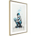 Wall Poster Blue Graffiti - A Boy With a Bouquet Inspired by Banksy’s Style 151769 additionalThumb 7