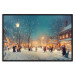 Poster Winter Postcard - A Snowy Street Lit up With Retro Lanterns 151869 additionalThumb 24