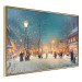 Poster Winter Postcard - A Snowy Street Lit up With Retro Lanterns 151869 additionalThumb 9