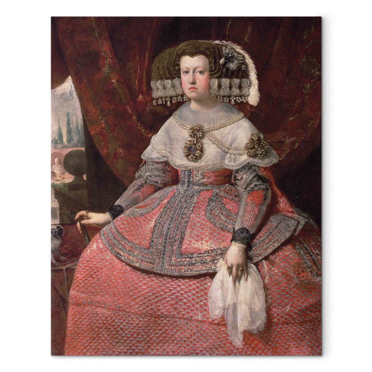 Reproduction Painting Queen Maria Anna of Spain in a red dress 152469