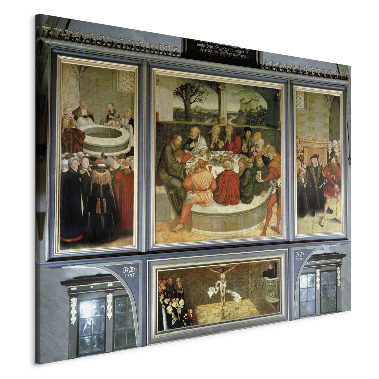 Art Reproduction Triptych, left panel, Philipp Melanchthon performs a baptism assisted by Martin Luther 158769 additionalImage 2