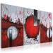 Canvas Print Fire (3-piece) - Fiery abstraction with gray and red balls 48069 additionalThumb 2
