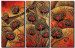 Canvas Red labyrinth flowers 48769
