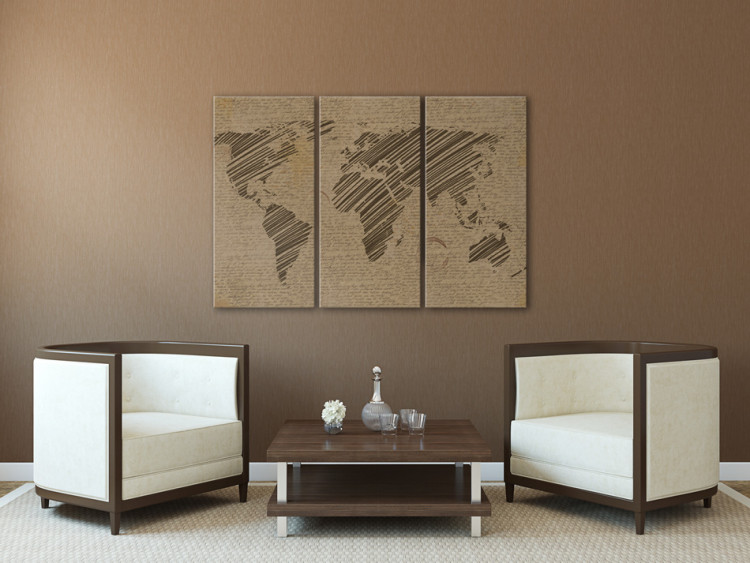 Canvas Print Notes from the World - triptych 55269 additionalImage 3