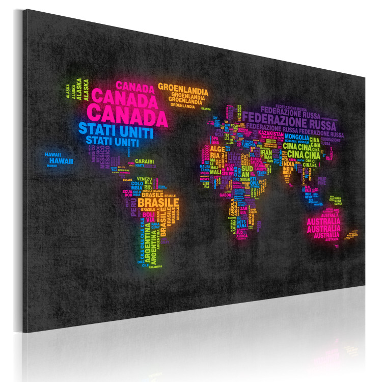 Canvas The map of the World - Italian names of countries 55369 additionalImage 2
