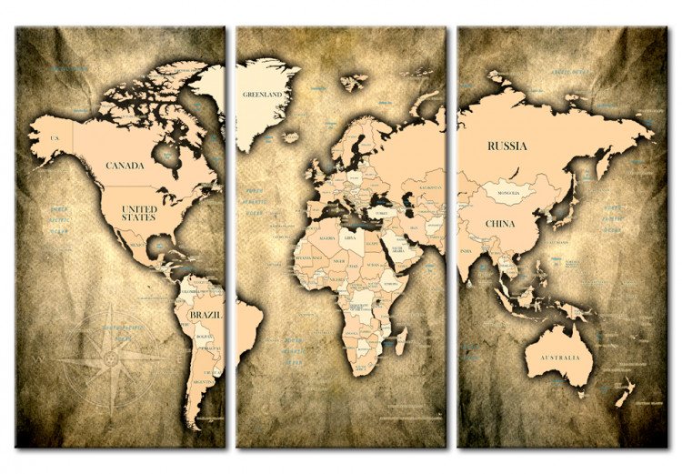 Canvas World Map: The Sands of Time  91869
