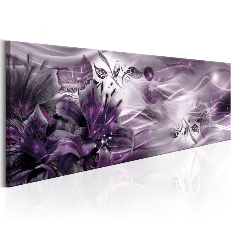 Canvas Amethyst Constellation (1-piece) - Purple Abstraction with Lilies 92969 additionalImage 2