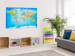 Canvas Print World Map: Song of Oceans (3-part) - map and writings in English 94769 additionalThumb 3