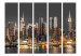 Folding Screen New York at Dusk II - panorama of shining skyscraper architecture 95669 additionalThumb 3