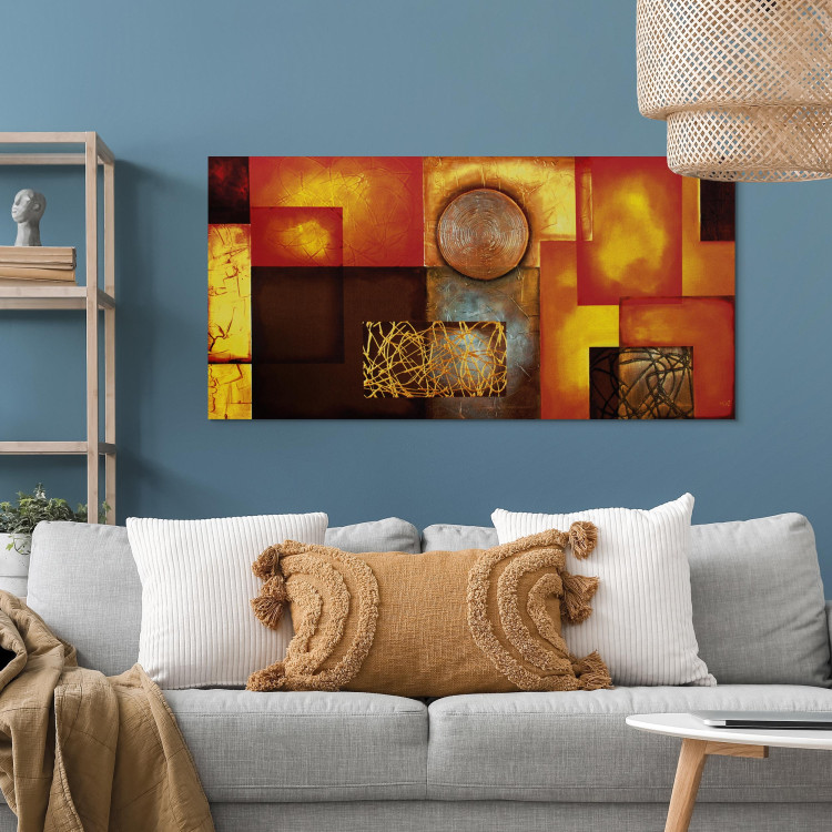 Canvas Print City Lights II - Abstraction of Hand-Painted Geometric Figures 98169 additionalImage 5