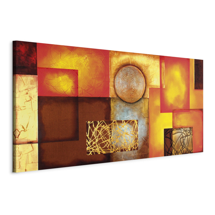 Canvas Print City Lights II - Abstraction of Hand-Painted Geometric Figures 98169 additionalImage 2
