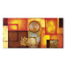 Canvas Print City Lights II - Abstraction of Hand-Painted Geometric Figures 98169