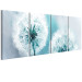 Canvas Print Fluffy Dandelions (4-part) Blue - Natural Summer Flower 107479 additionalThumb 2