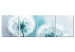 Canvas Print Fluffy Dandelions (4-part) Blue - Natural Summer Flower 107479