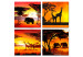 Canvas African Animals (4 Parts) 107579
