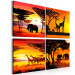 Canvas African Animals (4 Parts) 107579 additionalThumb 2
