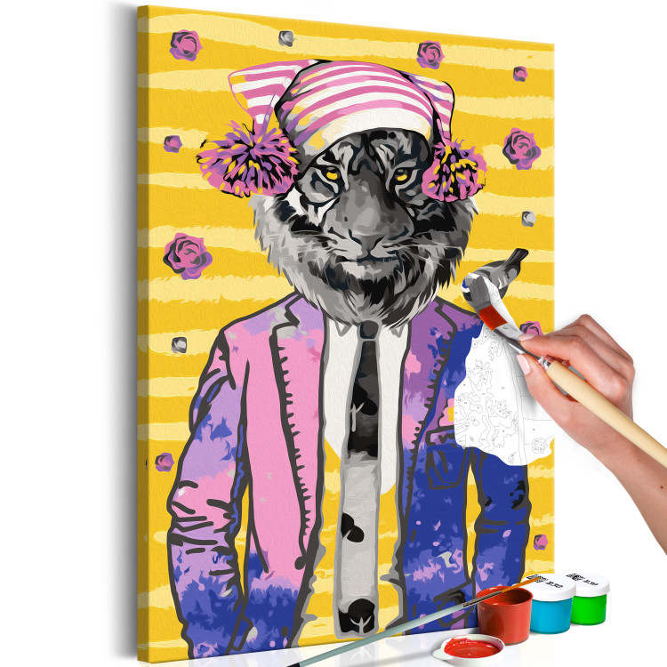 Paint by Number Kit Tiger in Hat 108179 additionalImage 6